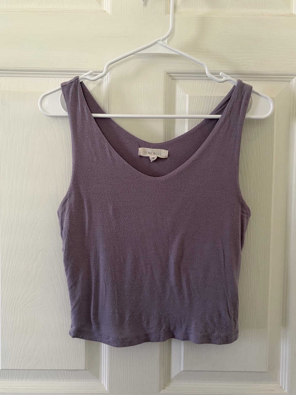 Lime Blue Purple Sleeveless V-Neck Tank Top